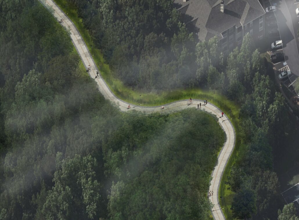 Arial View of proposed off-road trail